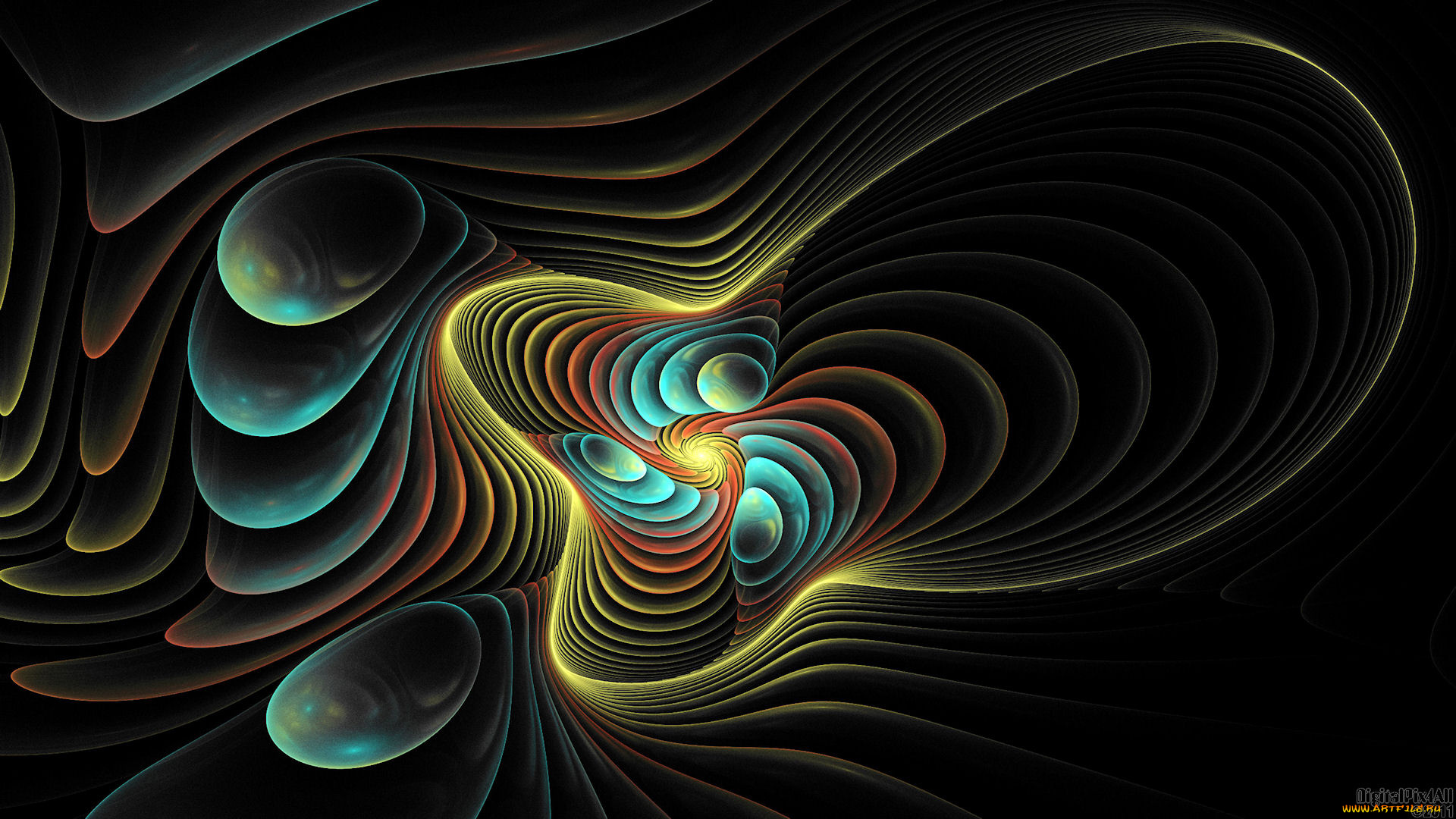 3д, графика, fractal, фракталы, узор, фон, тёмный, абстракция