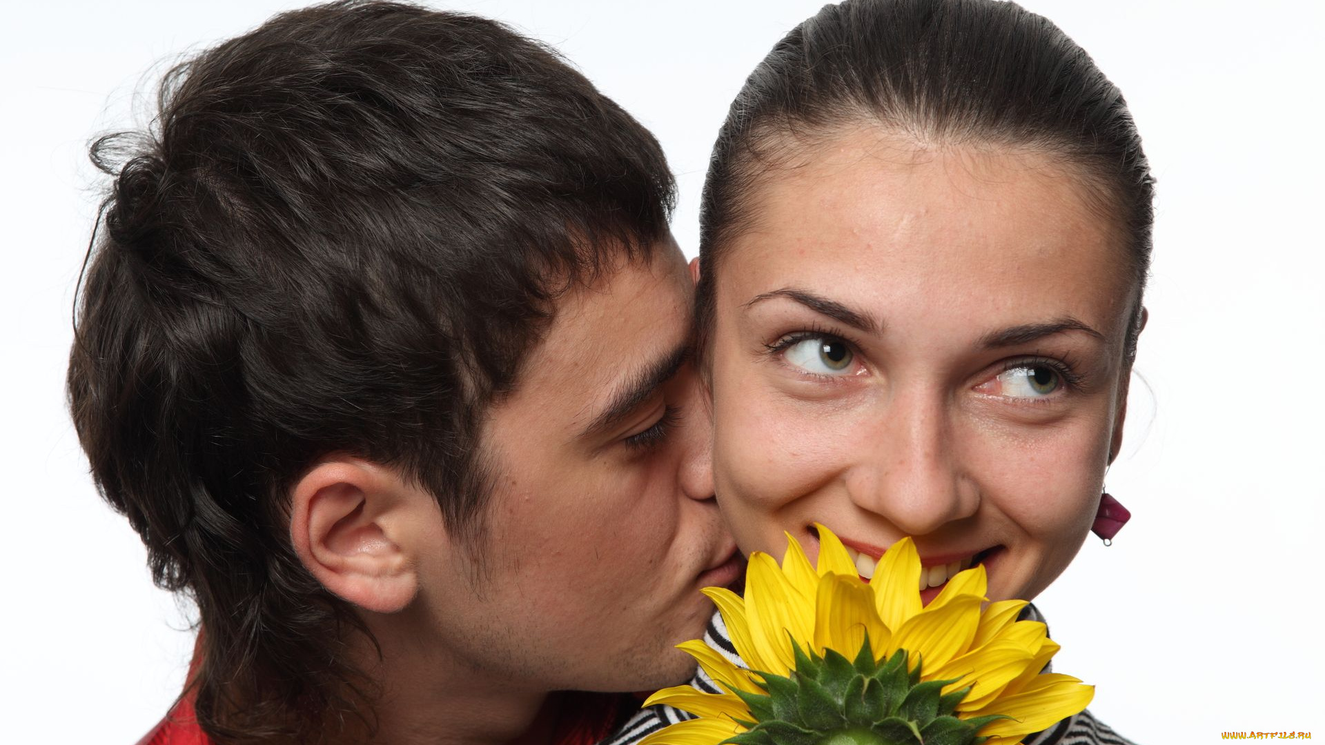 разное, мужчина, женщина, подсолнух