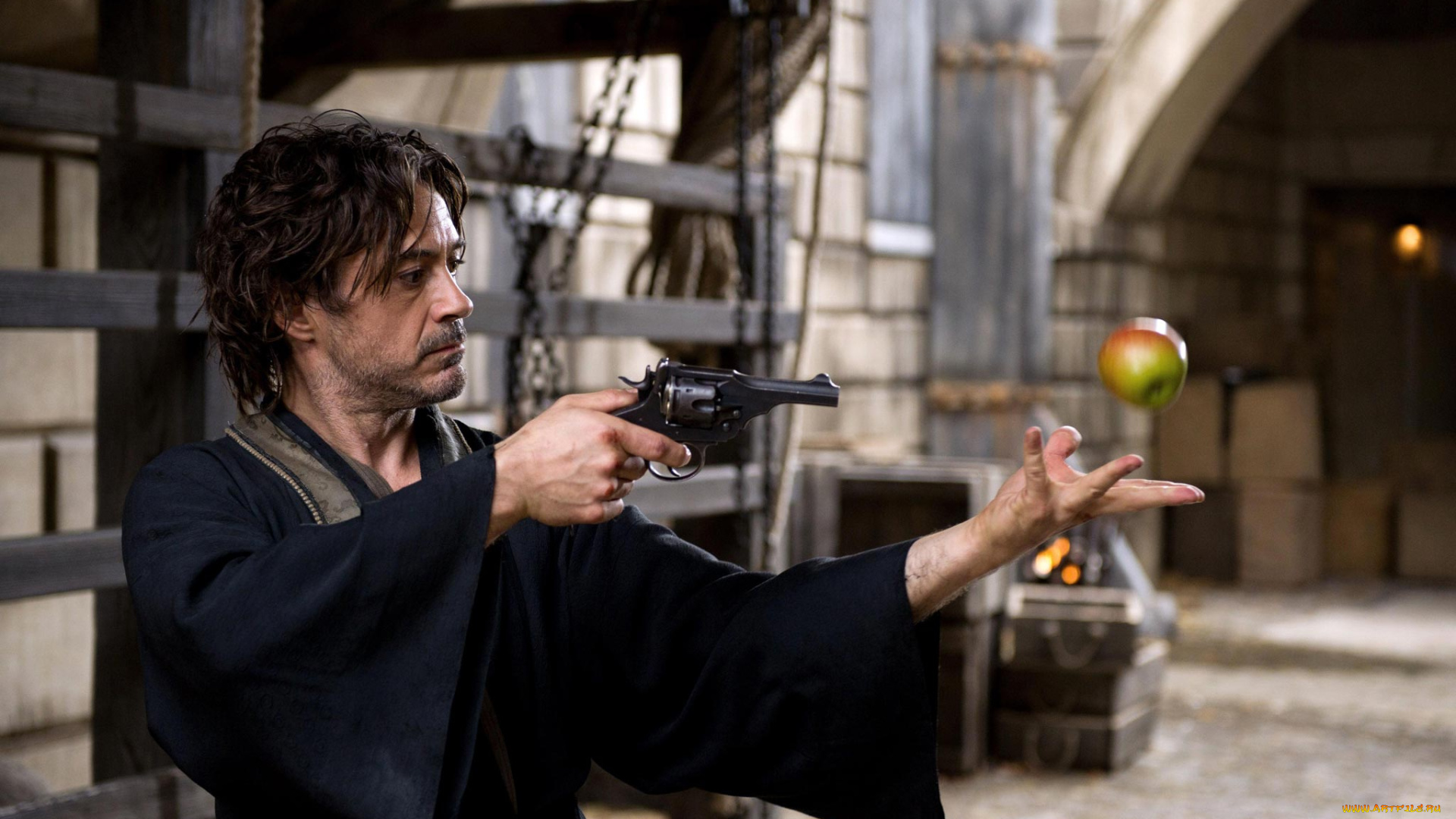 sherlock, holmes, game, of, shadows, кино, фильмы, яблоко, револьвер, холмс