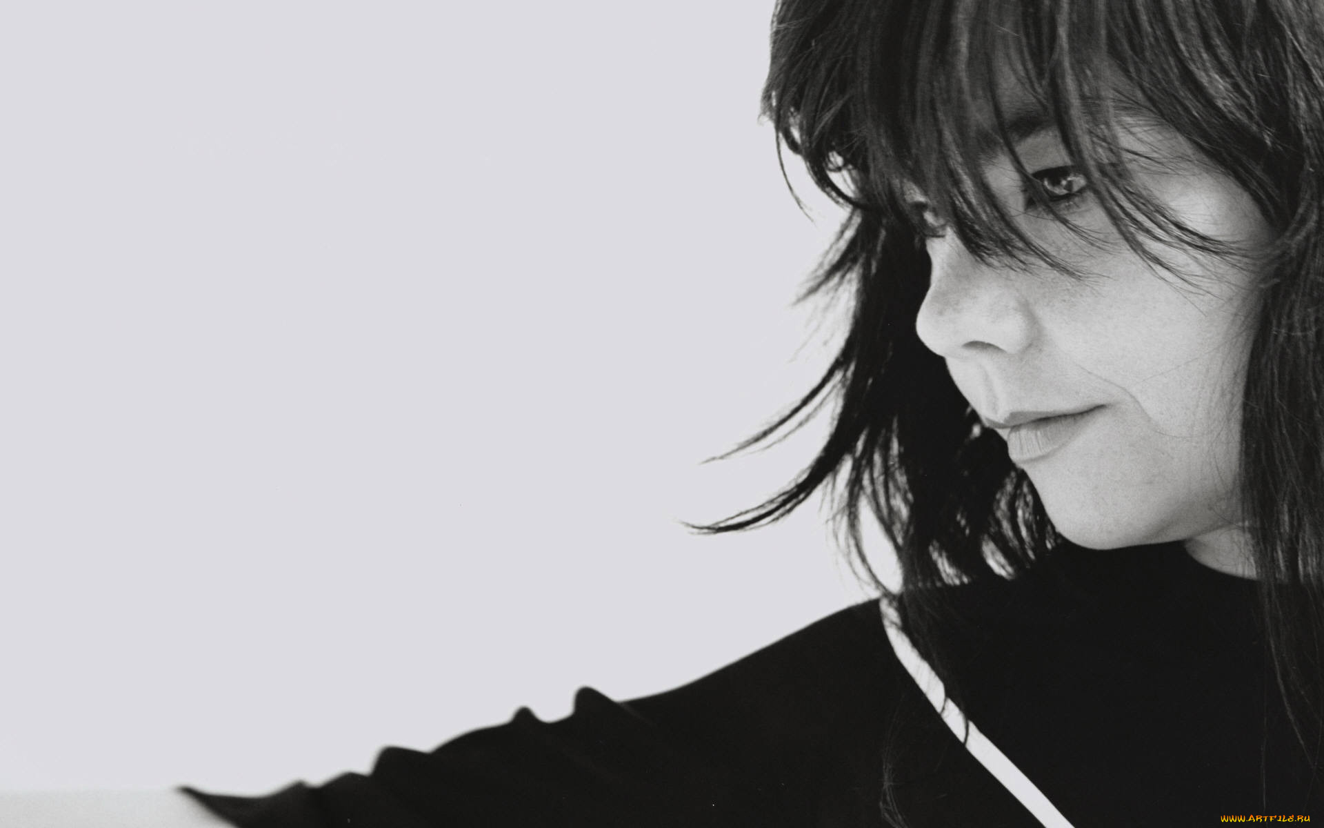 музыка, bjork, черно-белое, фото