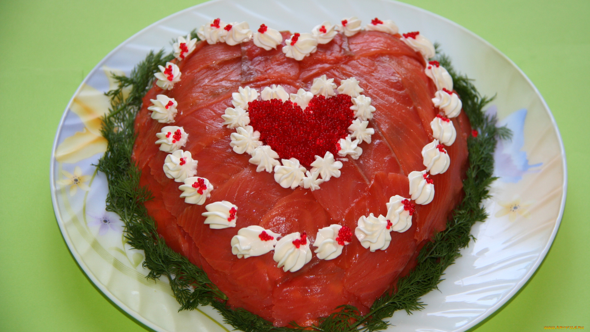 еда, рыбные, блюда, морепродуктами, сердце