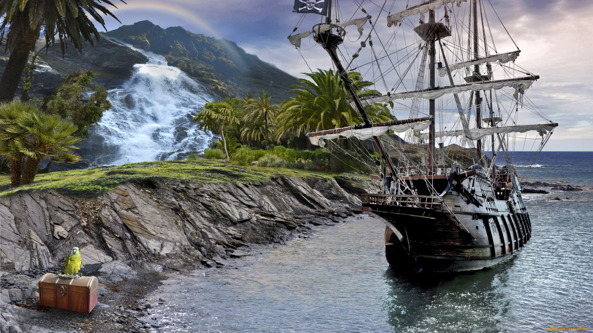 корабли, парусники, парусник, море