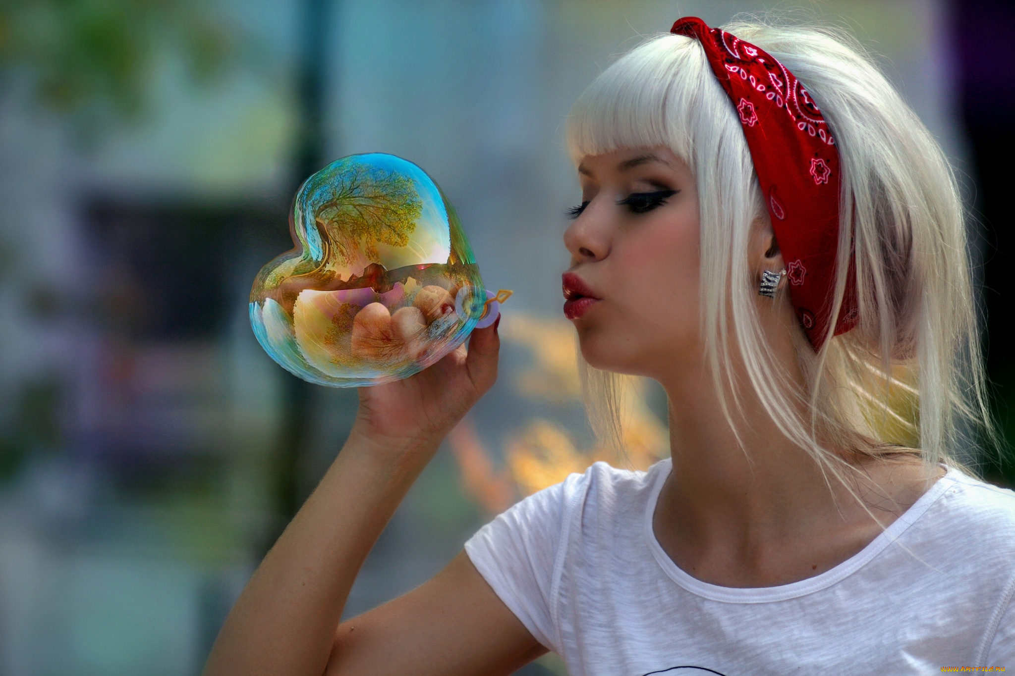 -Unsort, Блондинки, девушки, unsort, блондинки, сердце, мыльный, пузырь