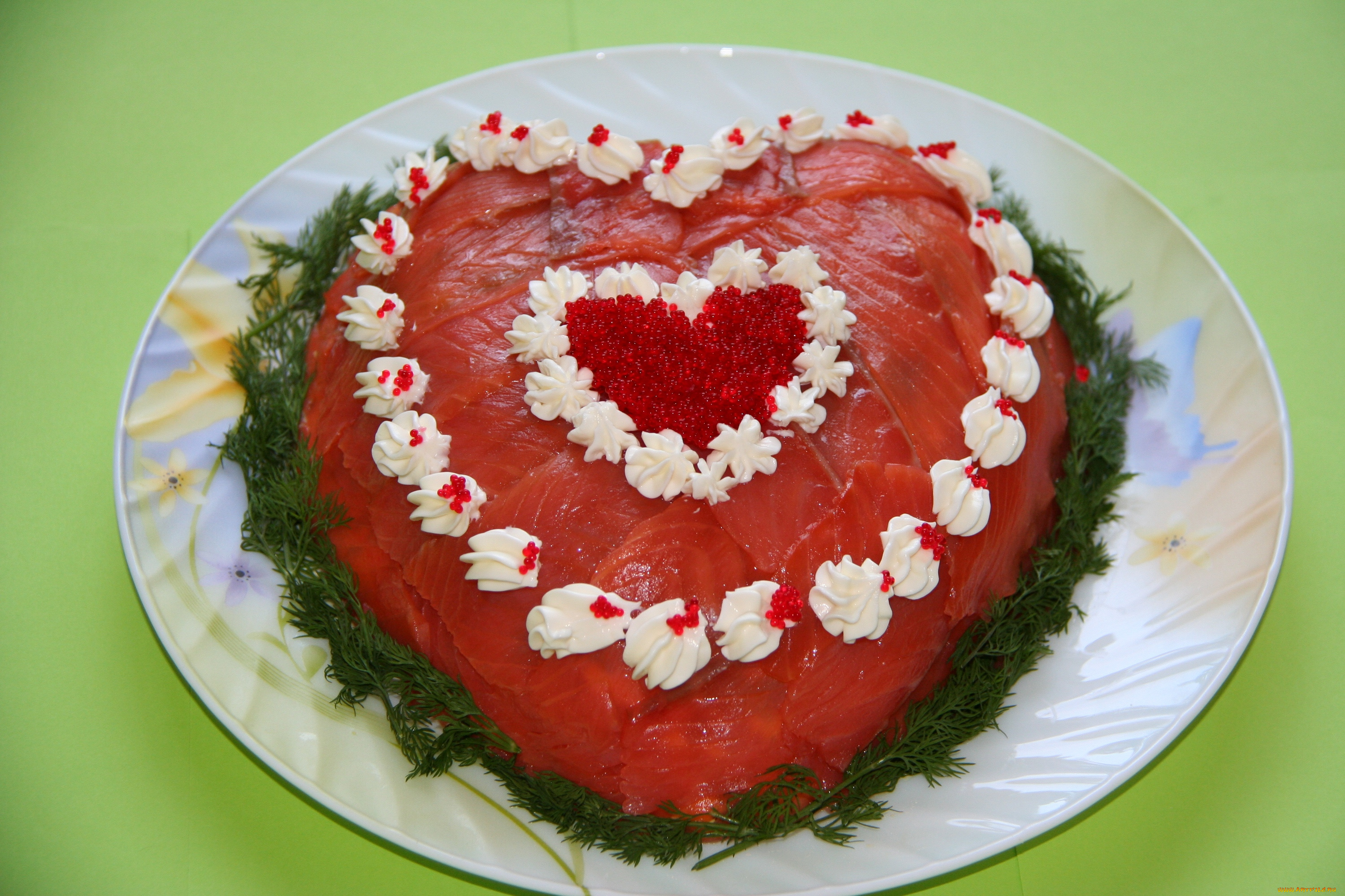 еда, рыбные, блюда, морепродуктами, сердце