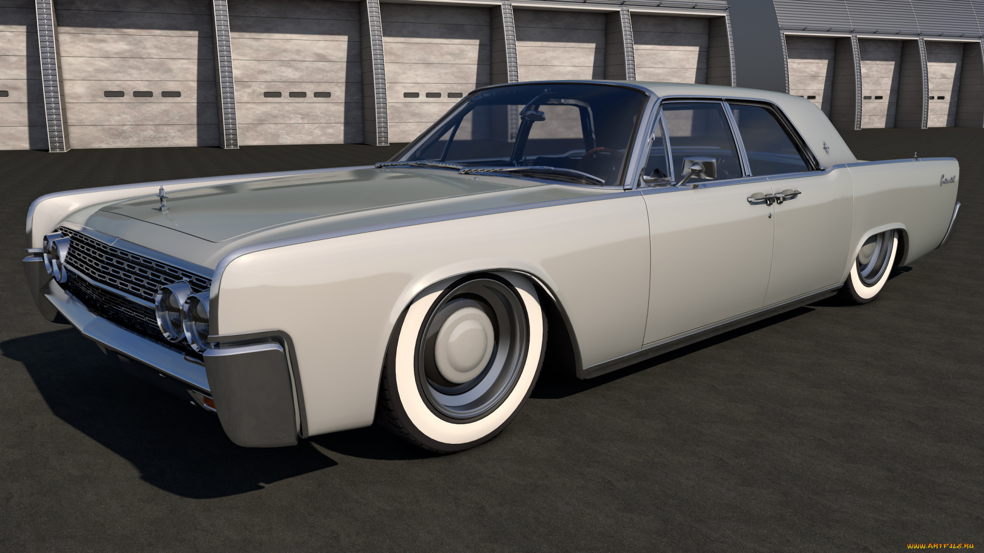 автомобили, 3д, 1962, lincoln, continental