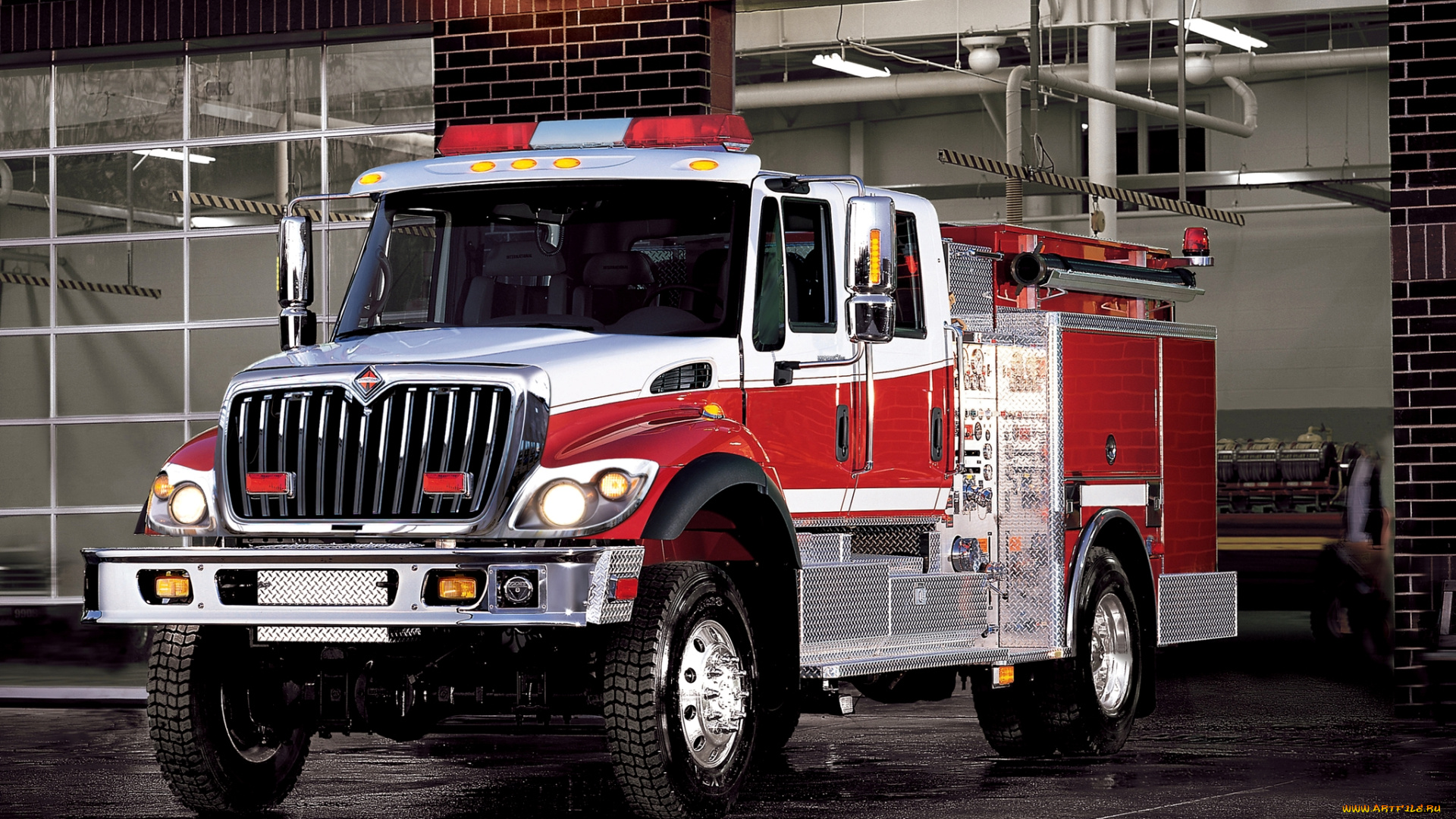 автомобили, пожарные, машины, international