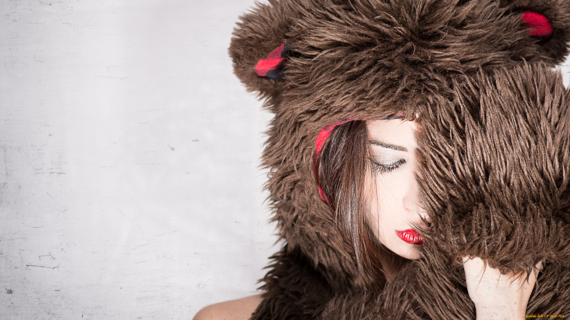 девушки, -unsort, , креатив, мех, crystal, медведь