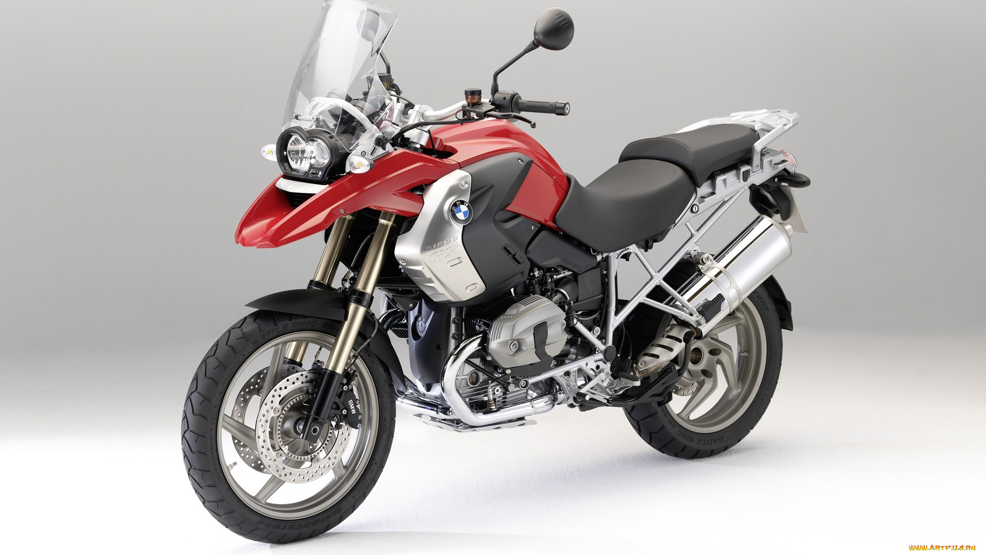 мотоциклы, bmw, красный, 2009, r-1200-gs