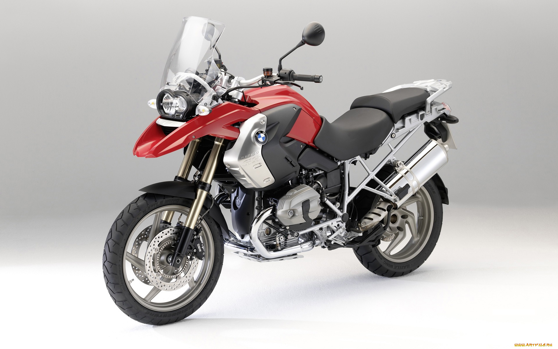 мотоциклы, bmw, красный, 2009, r-1200-gs