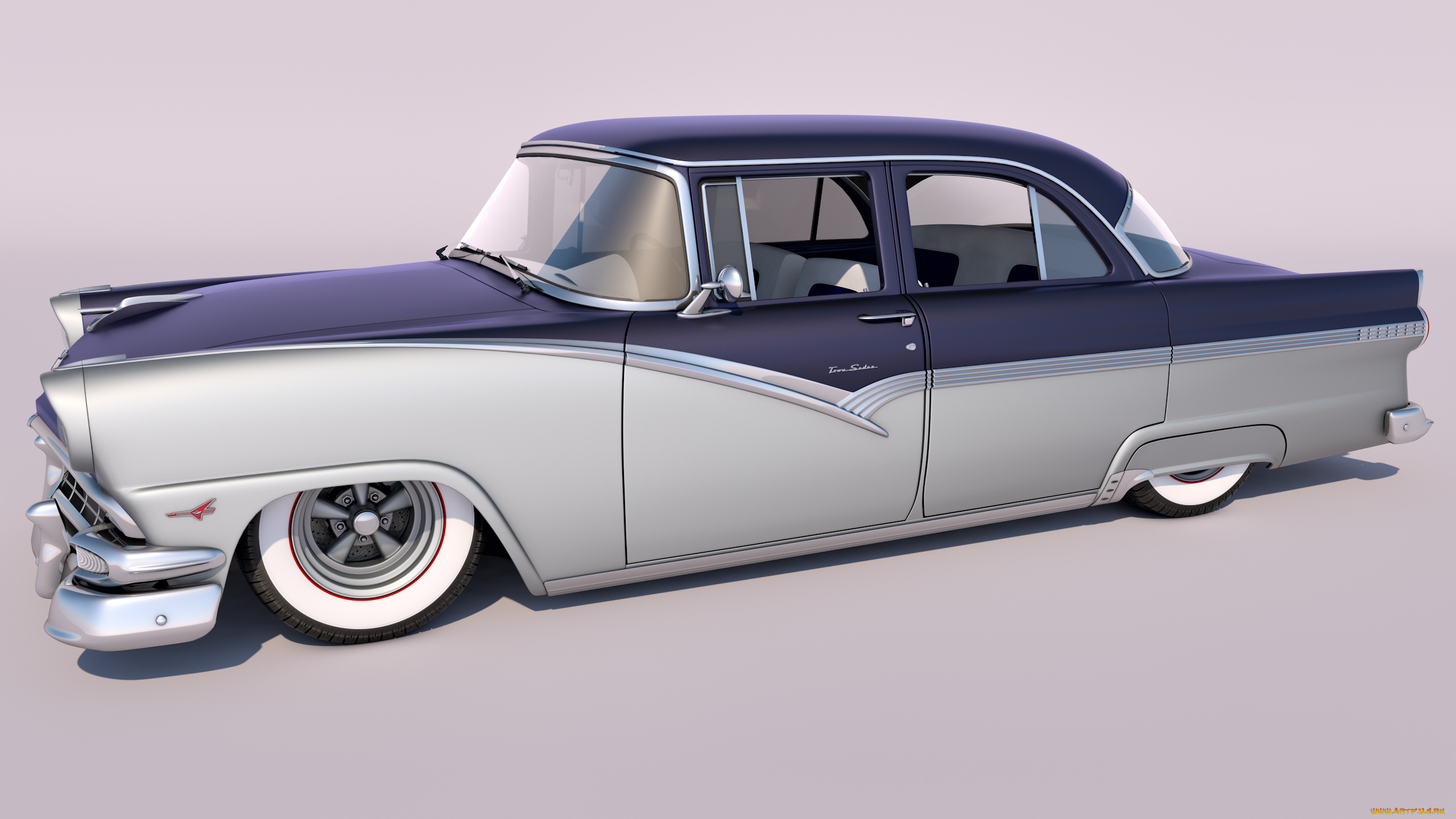 автомобили, 3д, sedan, town, fairlane, ford, 1956