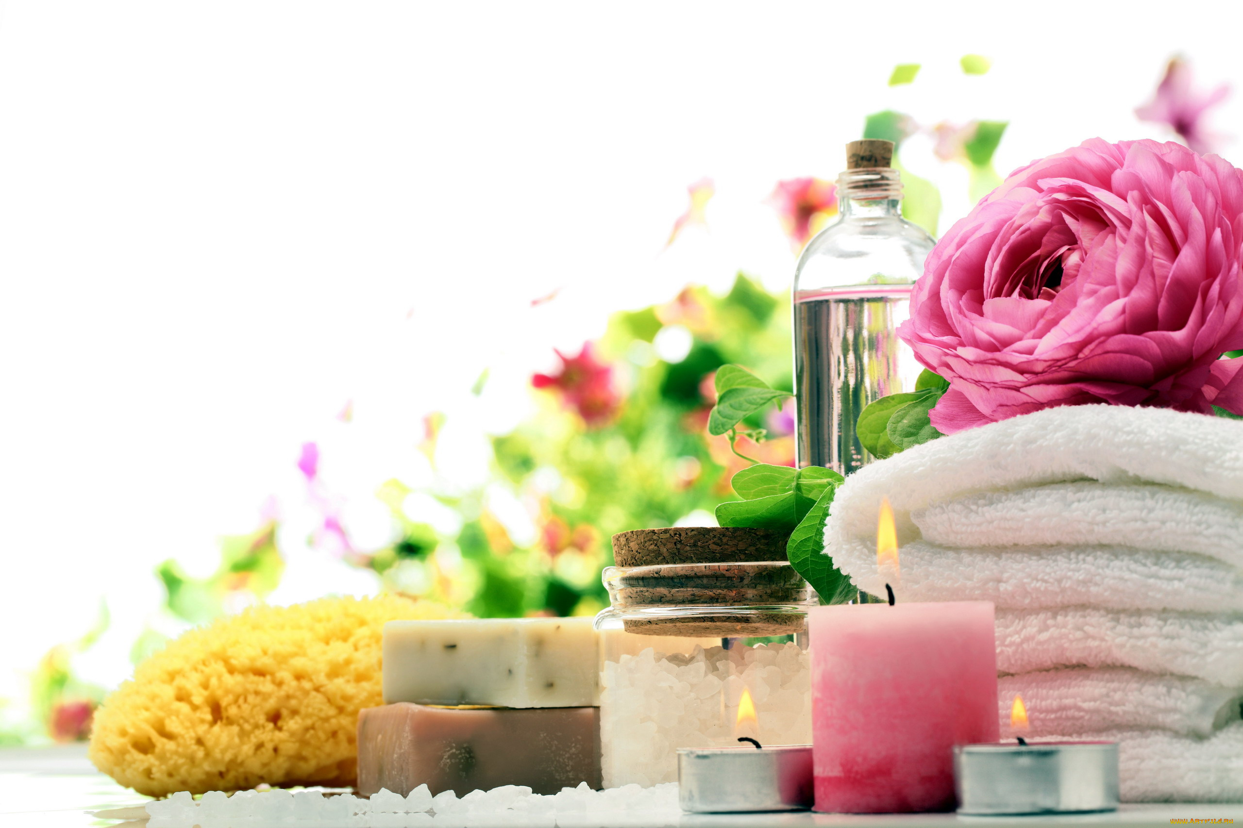 разное, свечи, полотенца, мыло