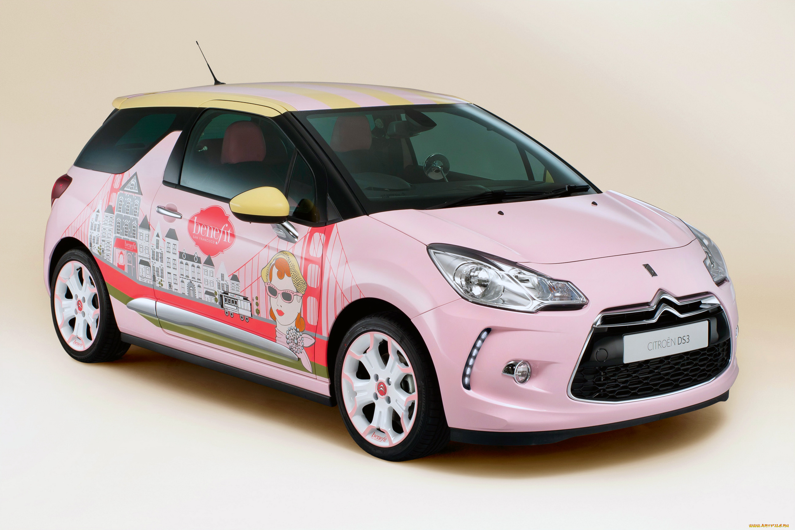 2013, citroen, ds3, benefit, cosmetics, автомобили, citroen, тюнинг, benefit, cosmetics
