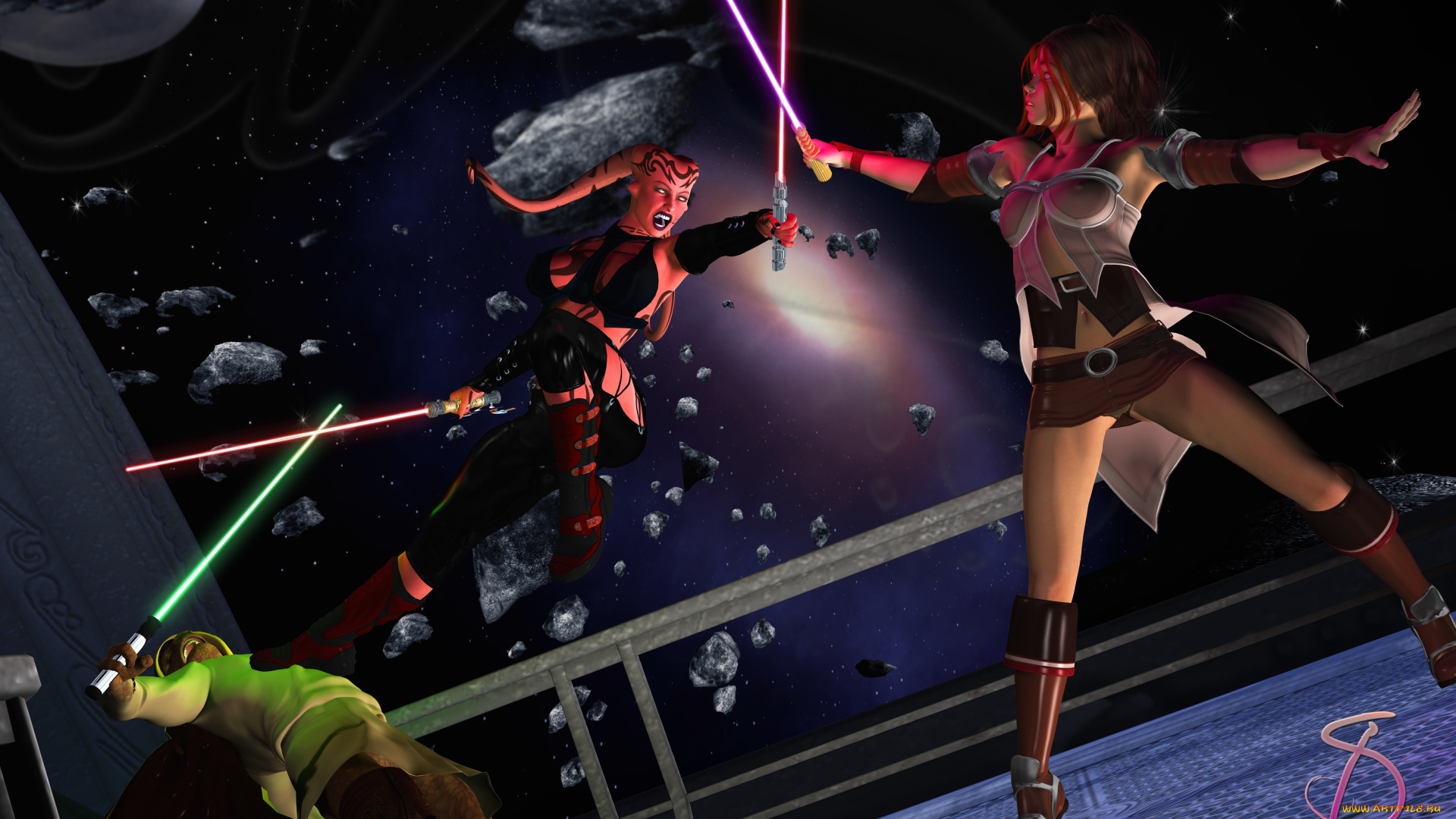 3д, графика, фантазия, , fantasy, халк, оружие, девушка