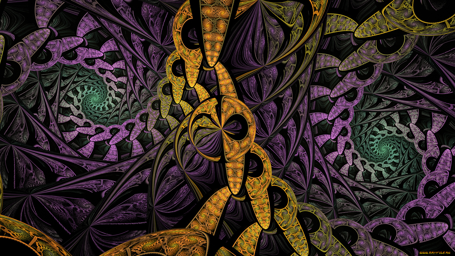 3д, графика, фракталы, , fractal, цвета, узор, фон