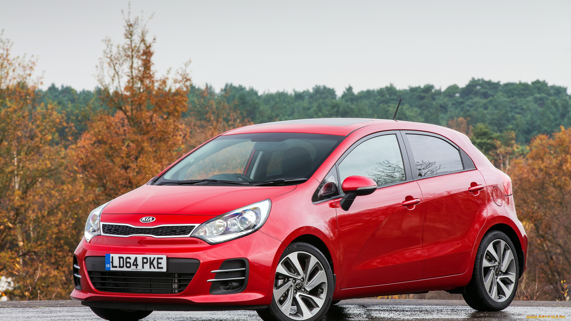 автомобили, kia, 2014г, ub, uk-spec, красный, ecodynamics, 5-door, rio