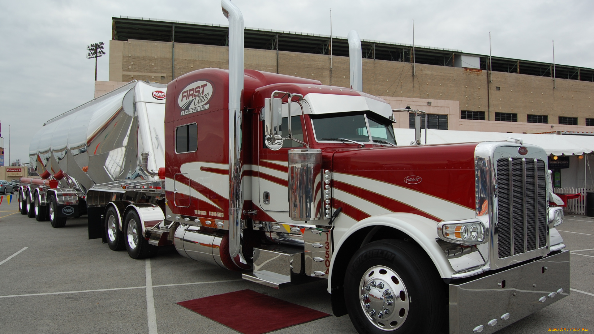 автомобили, peterbilt, хром, truck