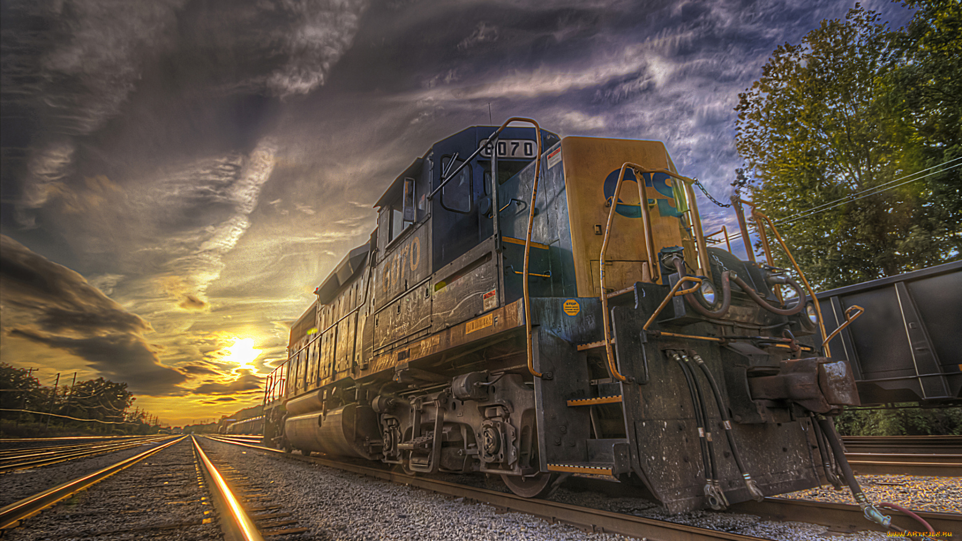 техника, поезда, железная, дорога, локомотив, состав