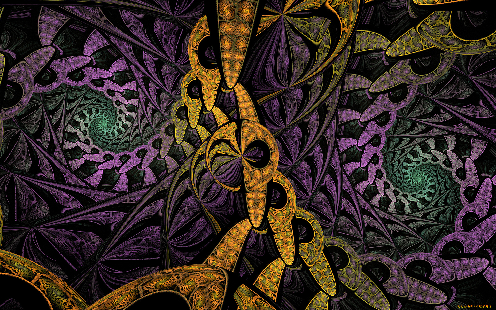 3д, графика, фракталы, , fractal, цвета, узор, фон