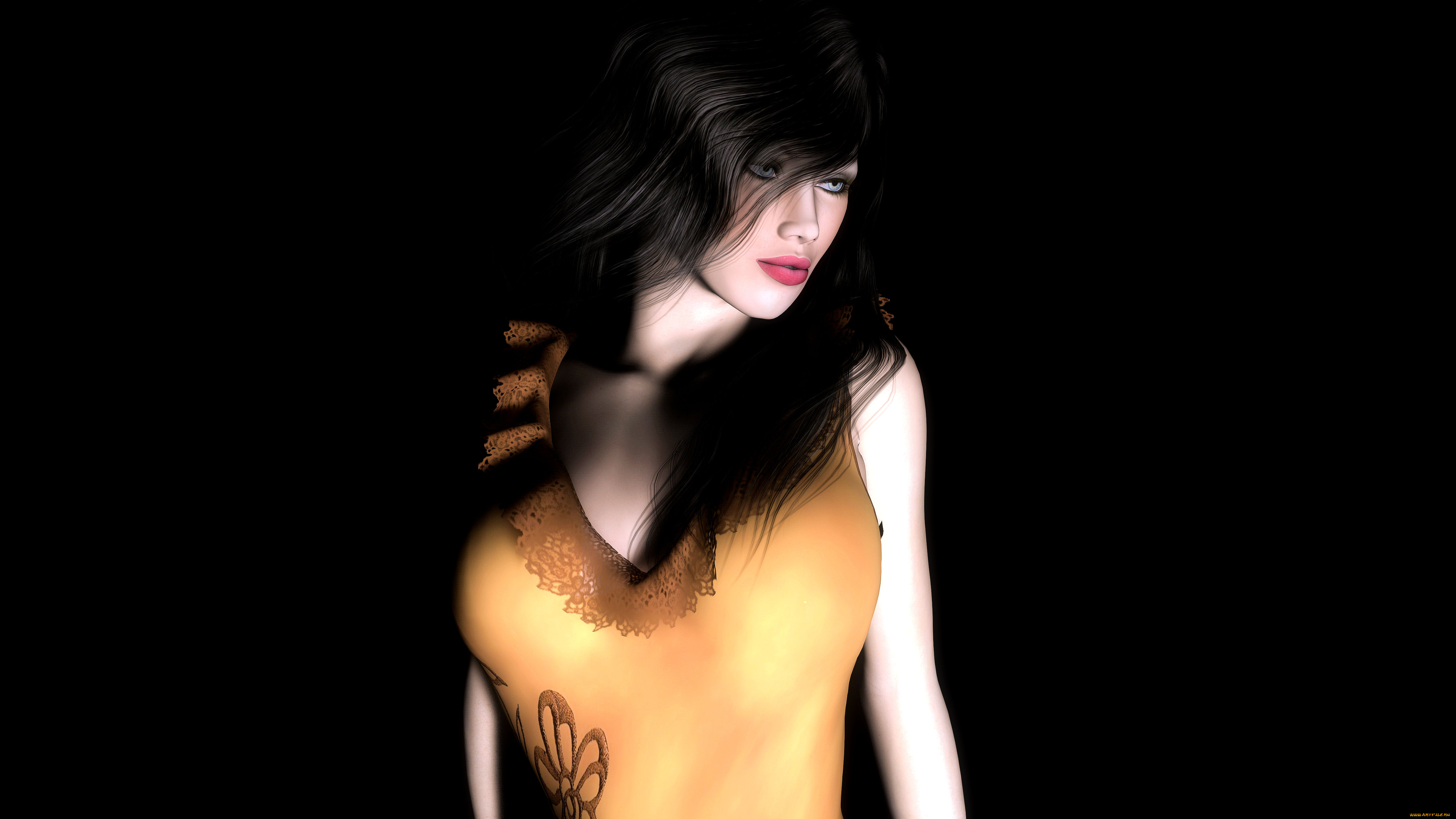 3д, графика, люди, , people, фон, взгляд, девушка