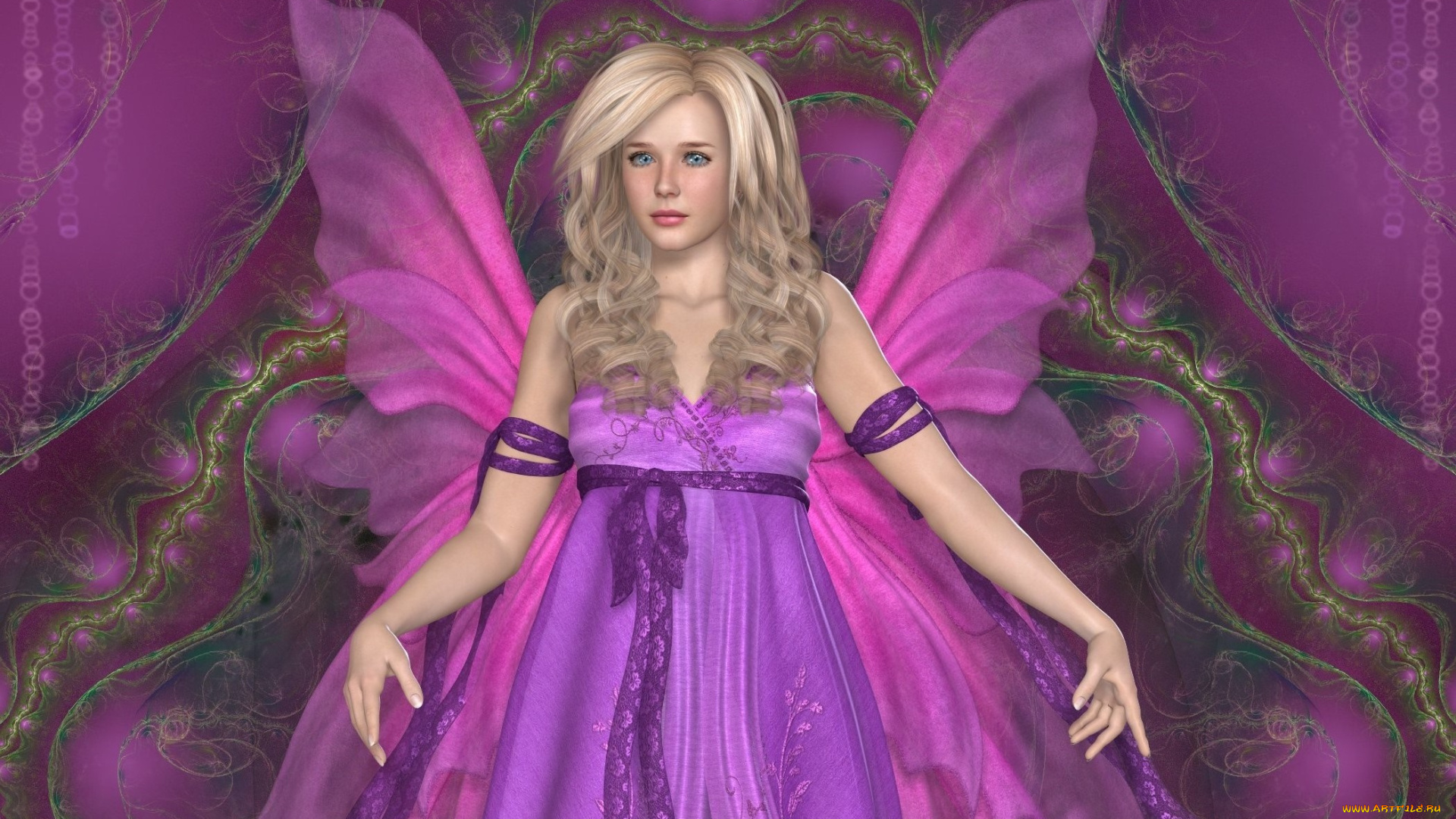 3д, графика, эльфы, , elves, фея, фон, взгляд