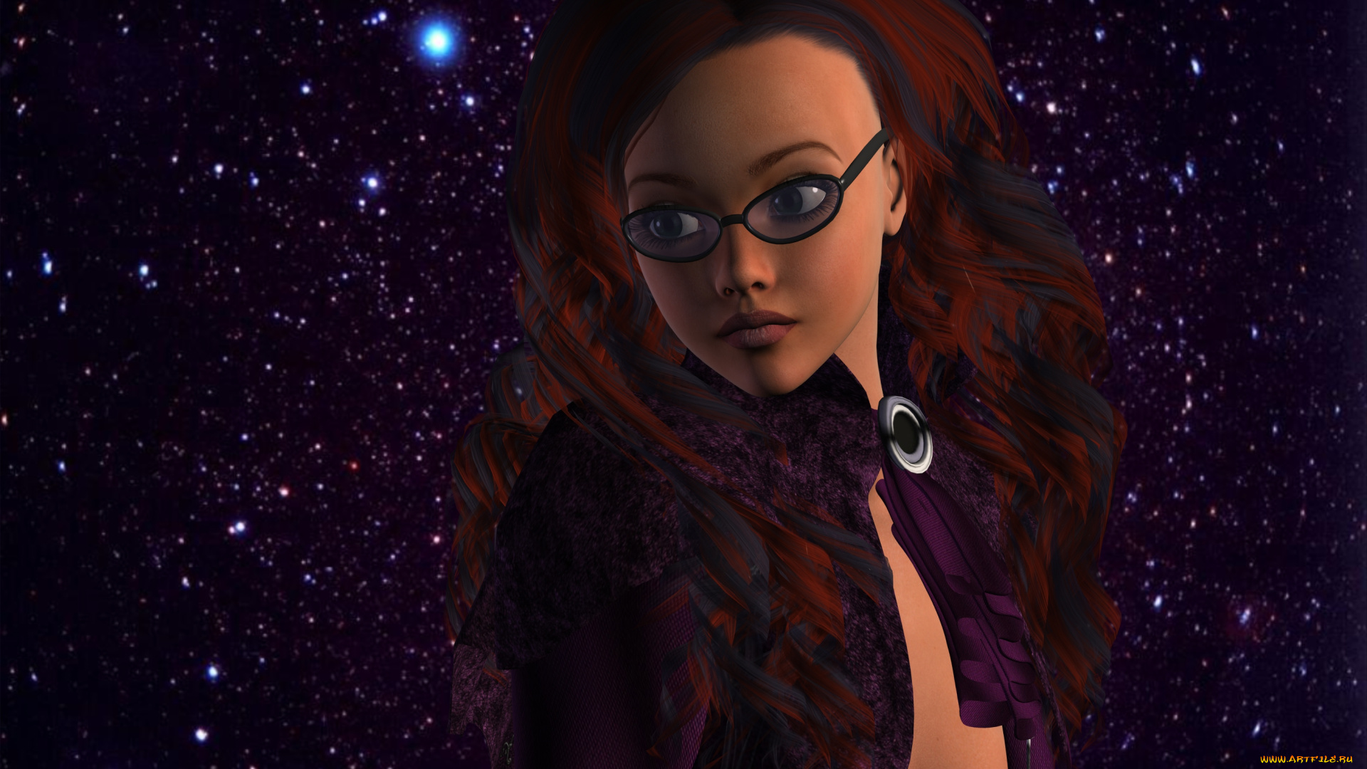 3д, графика, фантазия, , fantasy, девушка, фон, взгляд