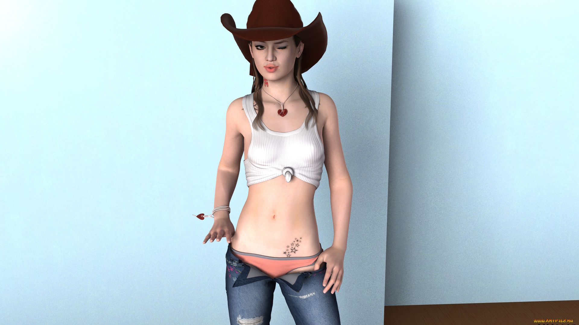 3д, графика, люди, , people, шляпа, фон, девушка, взгляд