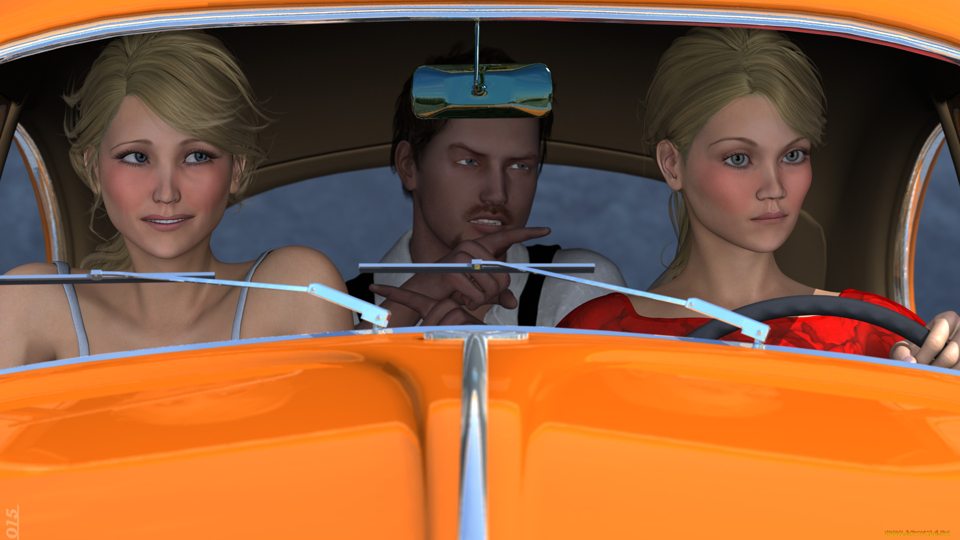 3д, графика, люди, , people, взгляд, девушки, парень, фон