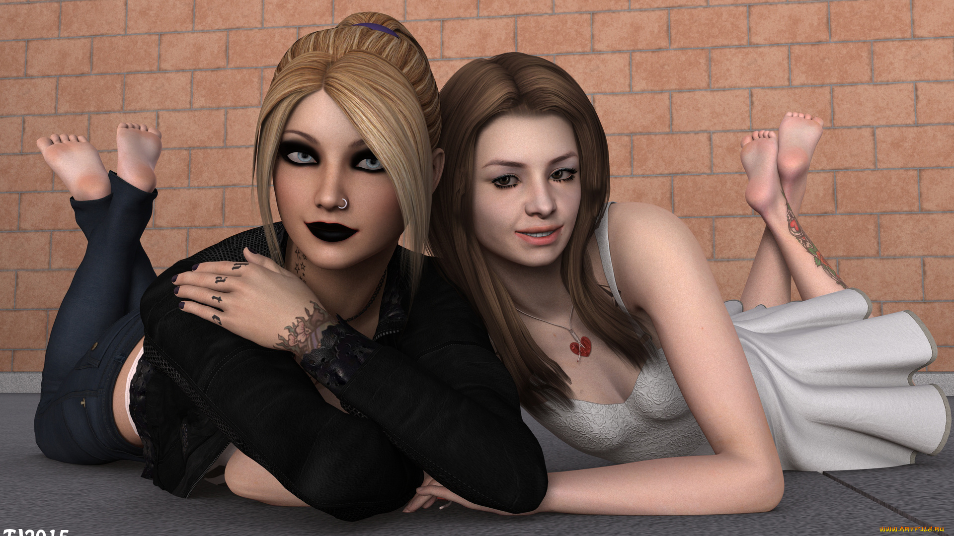 3д, графика, люди, , people, взгляд, фон, девушки