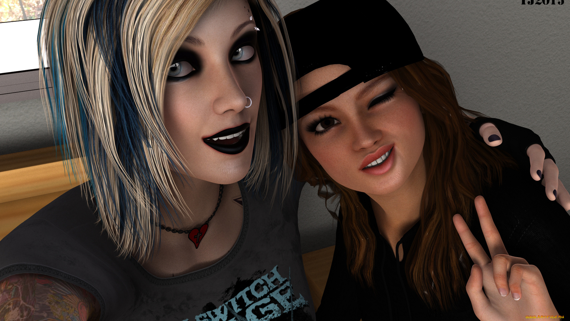 3д, графика, портрет, , portraits, фон, взгляд, девушки