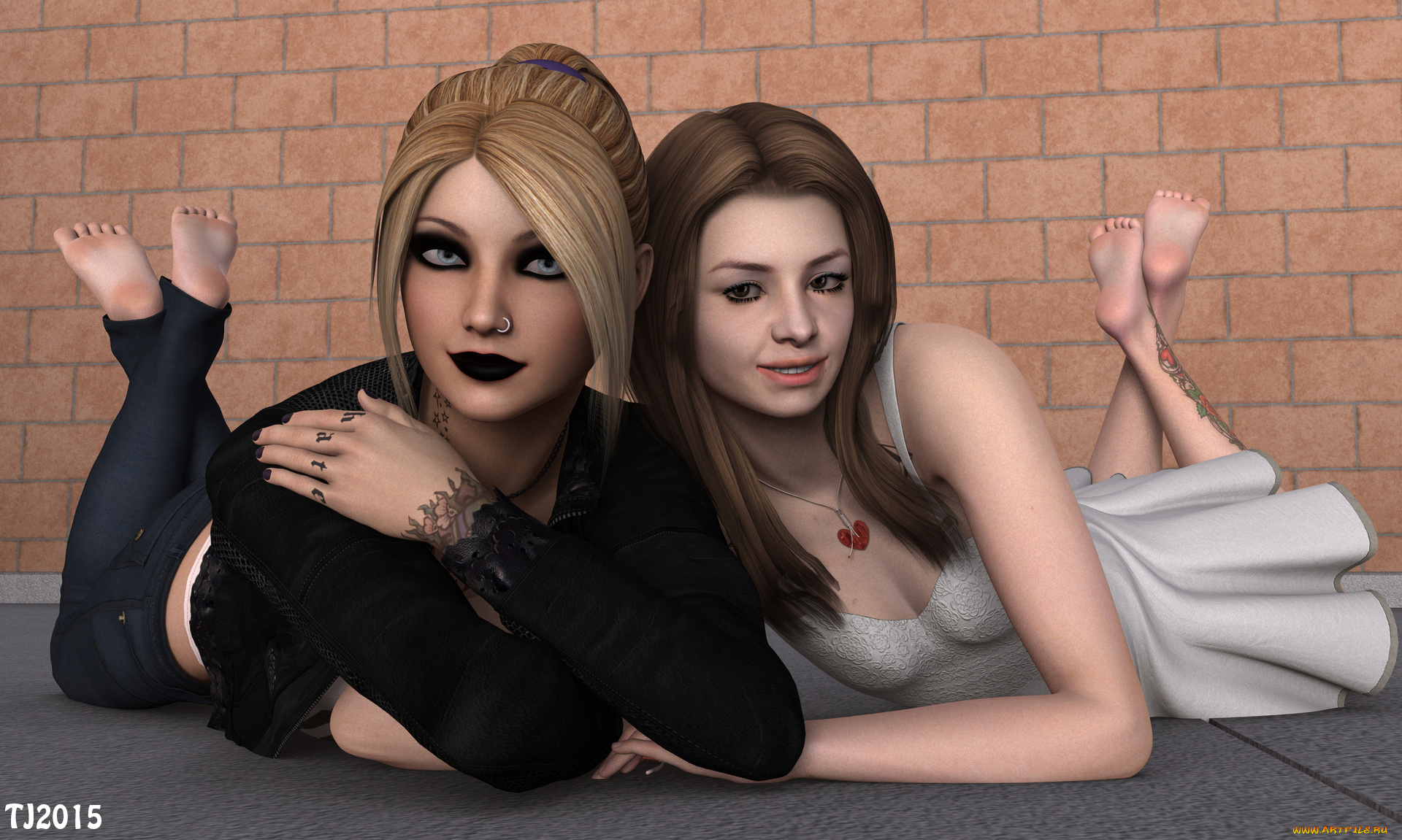 3д, графика, люди, , people, взгляд, фон, девушки