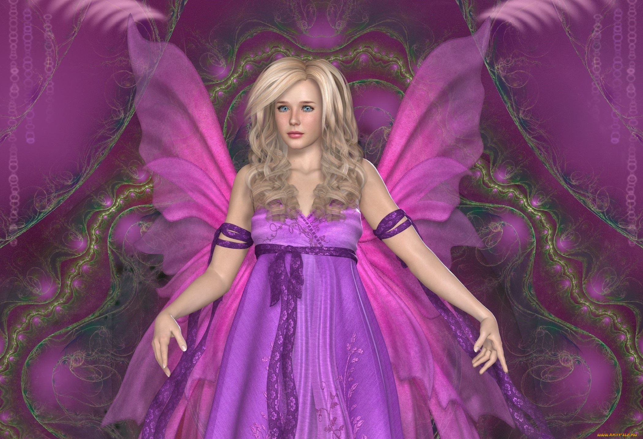 3д, графика, эльфы, , elves, фея, фон, взгляд