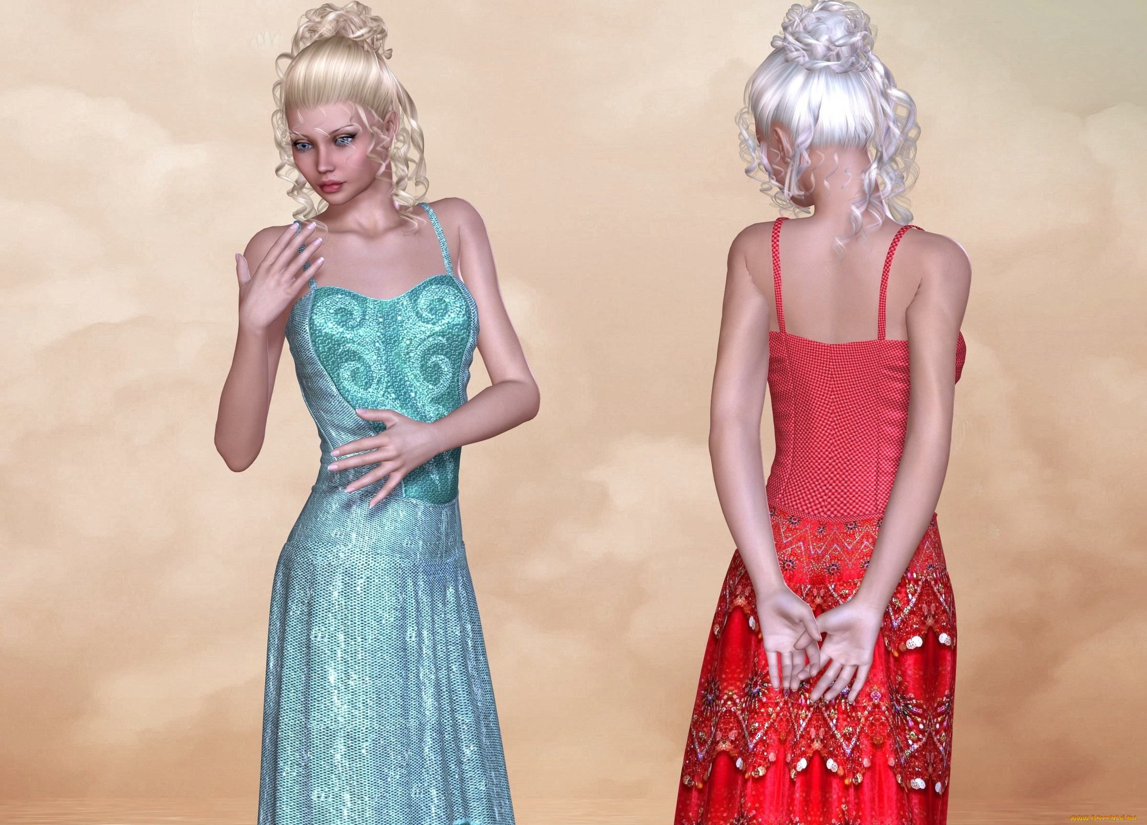 3д, графика, люди, , people, фон, взгляд, девушки