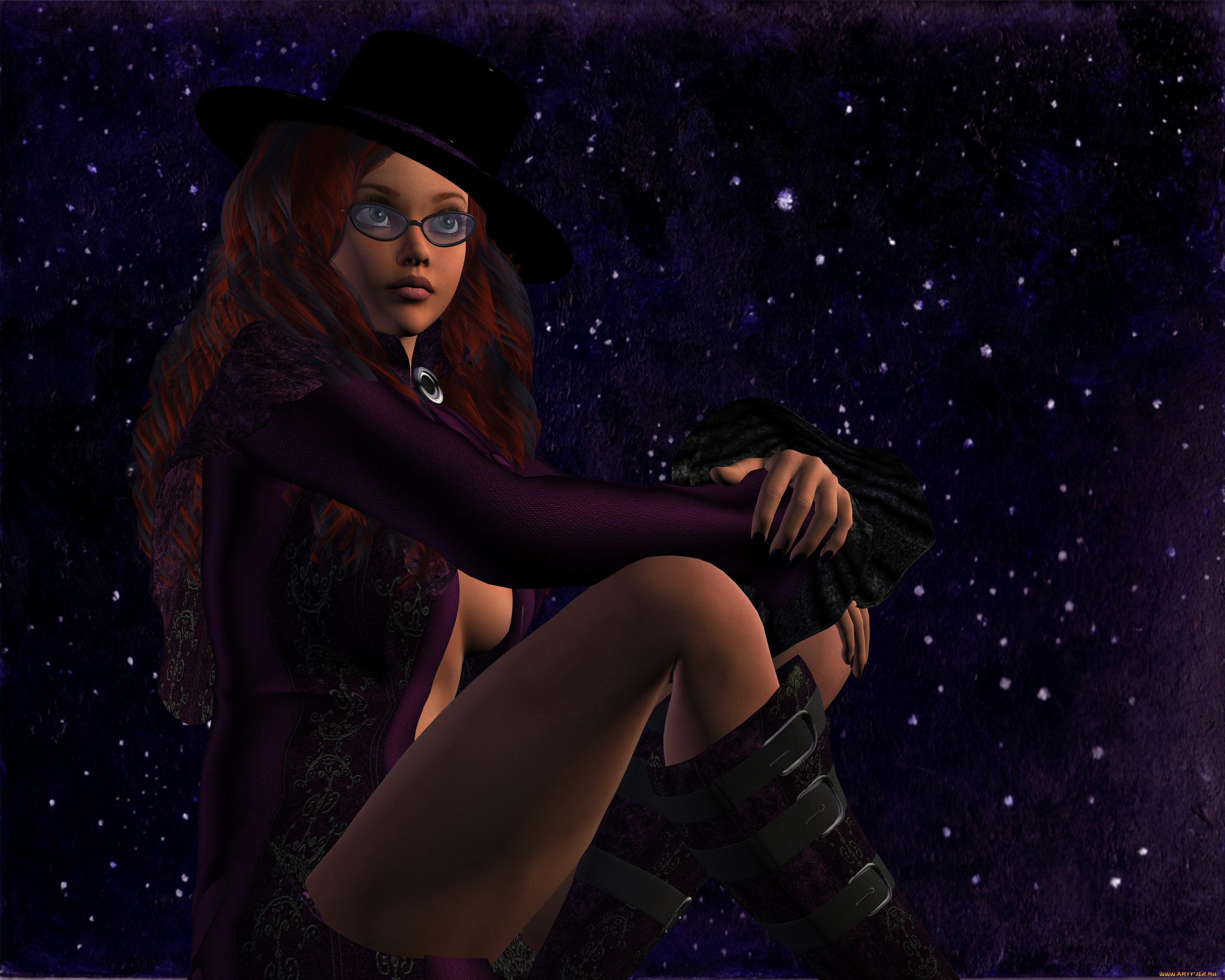 3д, графика, фантазия, , fantasy, фон, взгляд, девушка