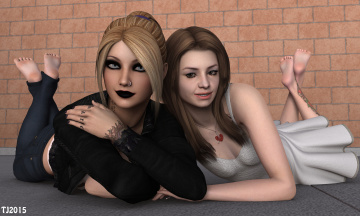 Картинка 3д+графика люди+ people взгляд фон девушки