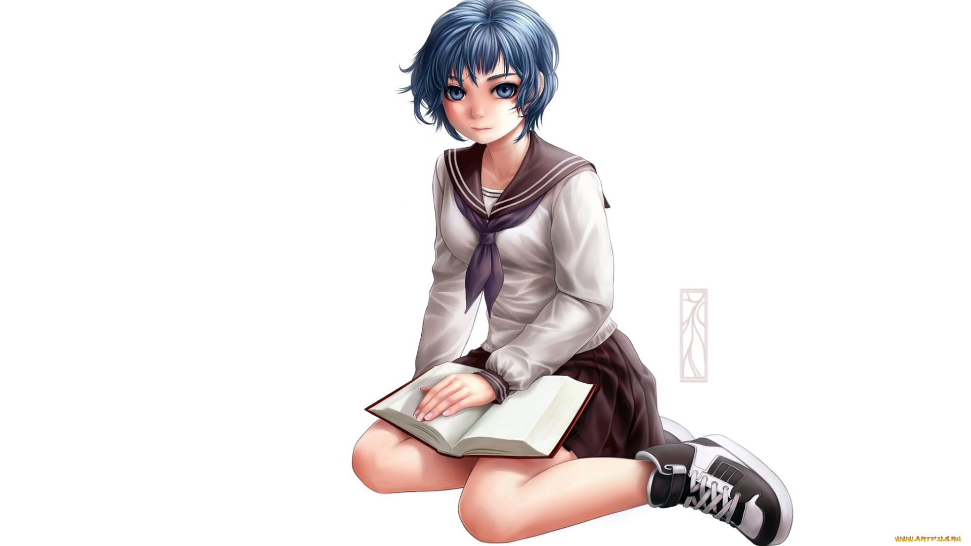 аниме, deadman, wonderland, девушка, книга