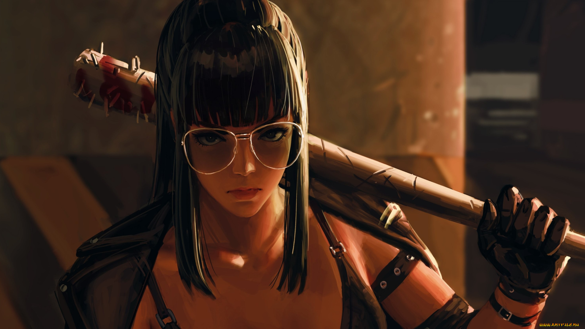 рисованное, люди, девушка