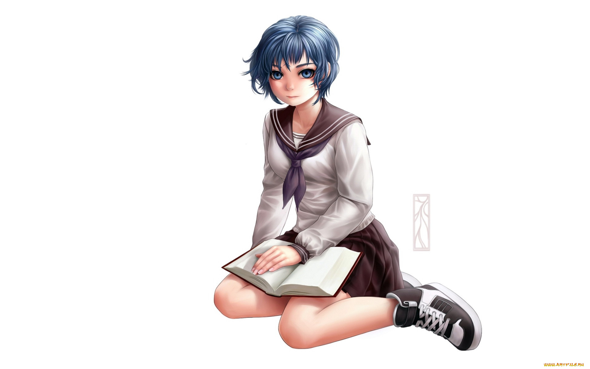 аниме, deadman, wonderland, девушка, книга