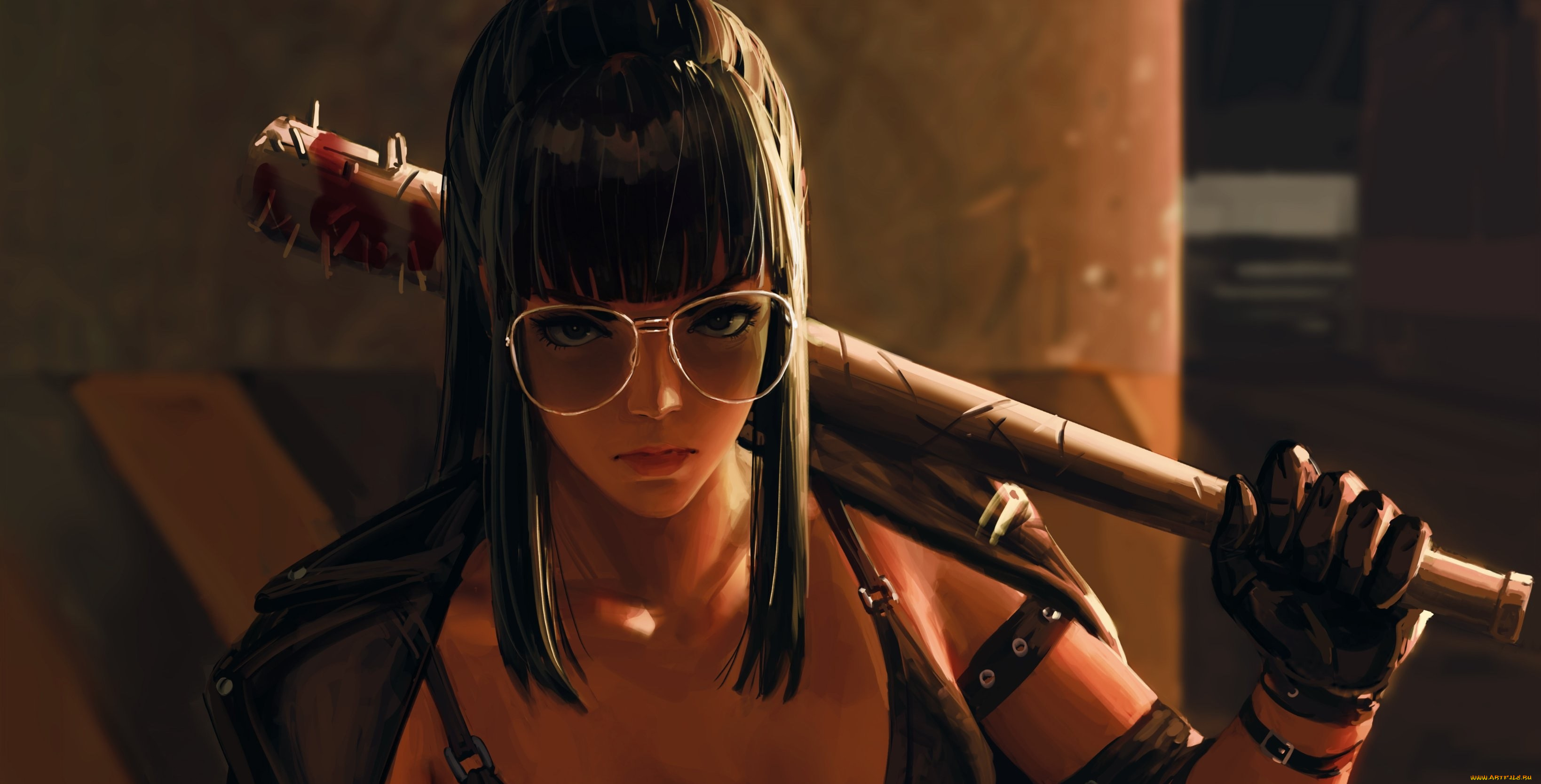 рисованное, люди, девушка