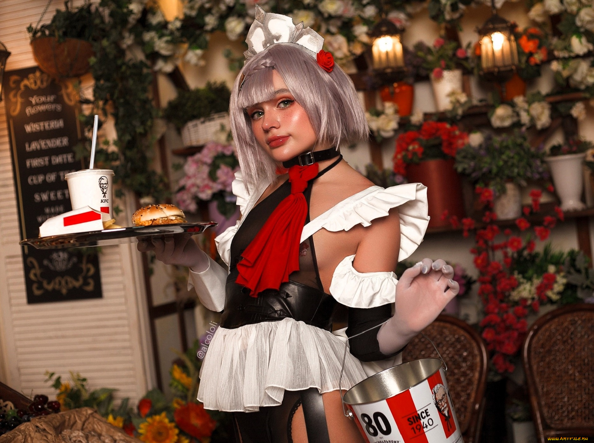 девушки, ангелина, ситало, , alcololi, костюм, образ, фастфуд