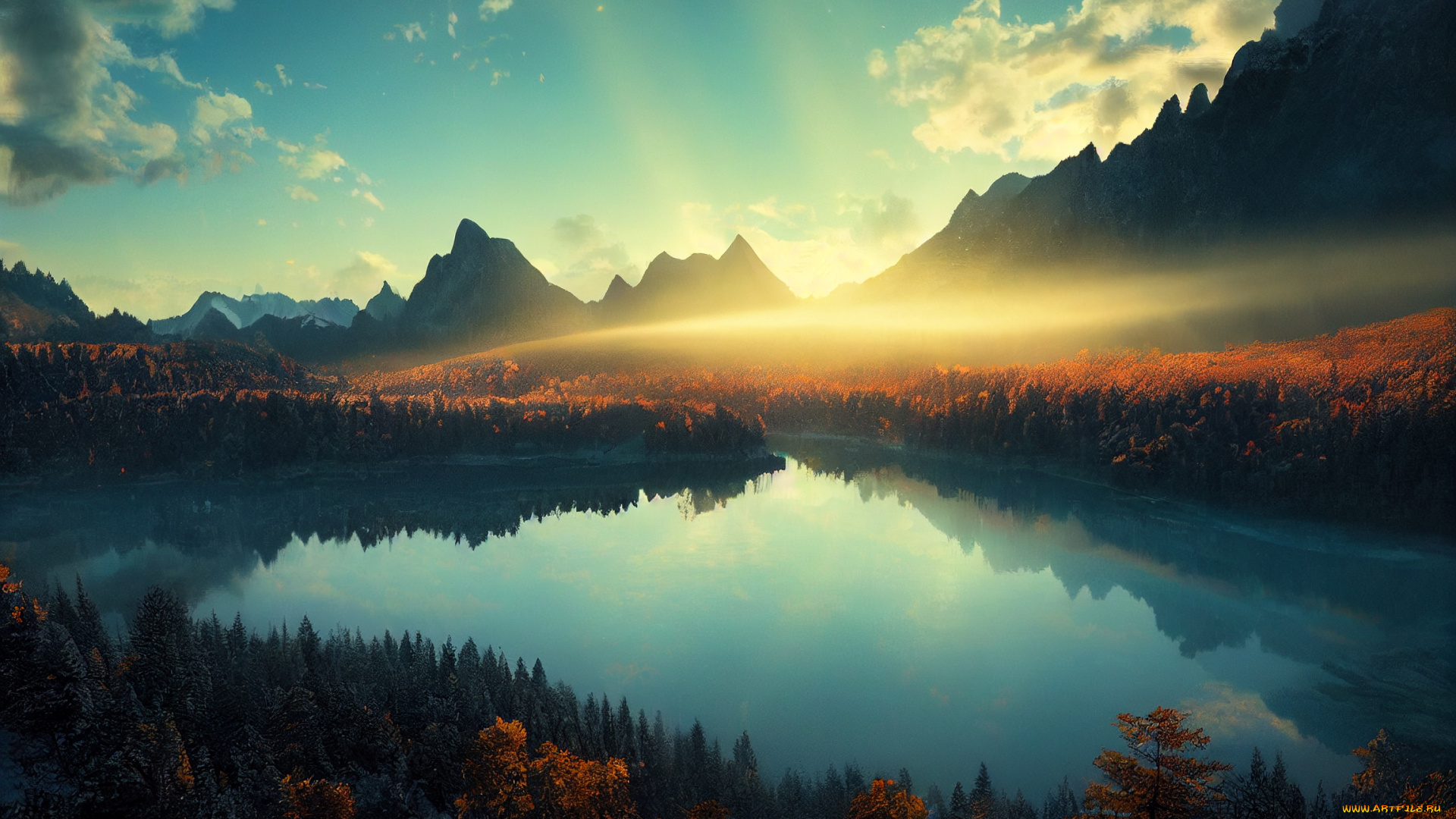 разное, компьютерный, дизайн, пейзаж