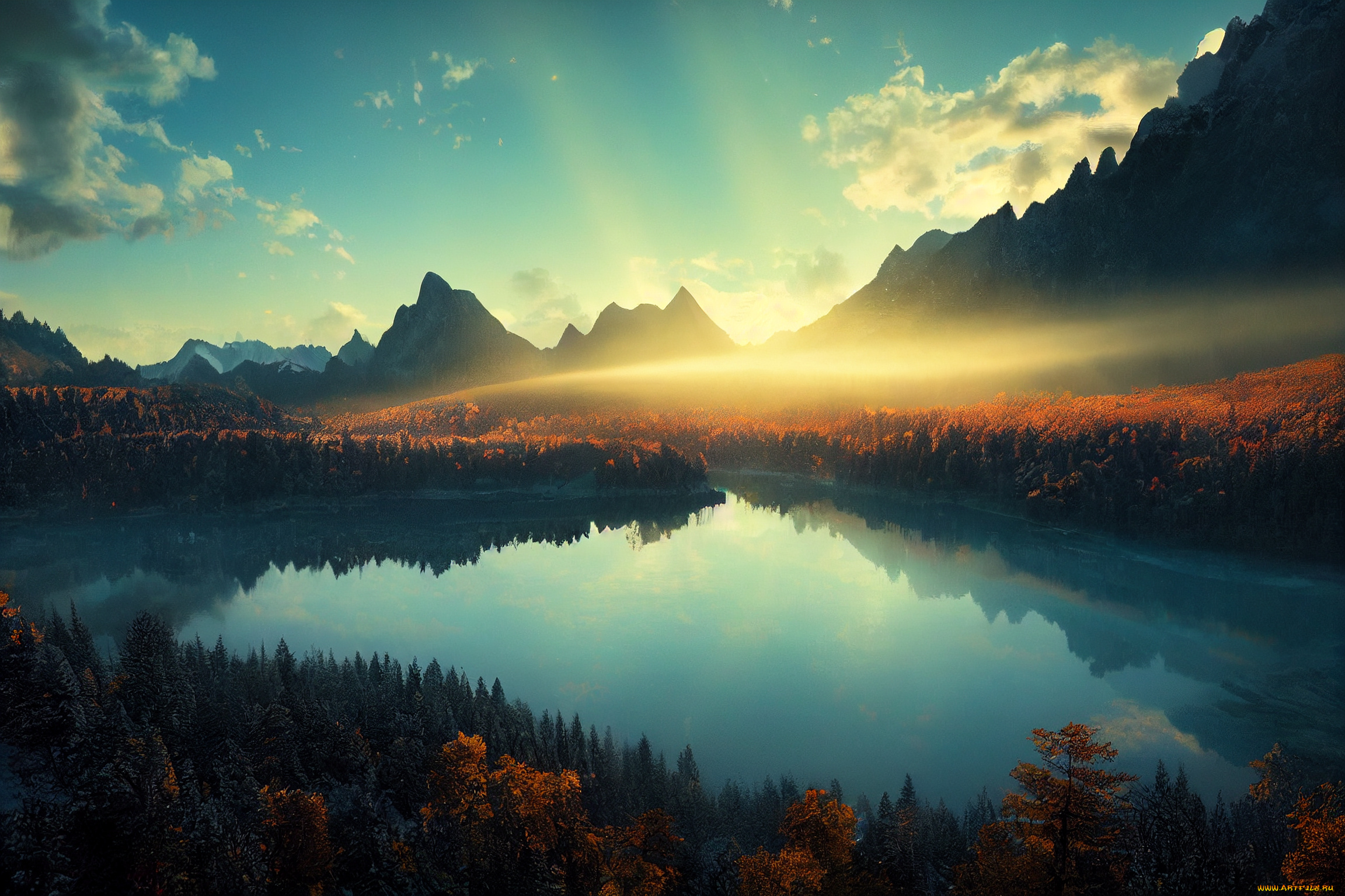 разное, компьютерный, дизайн, пейзаж