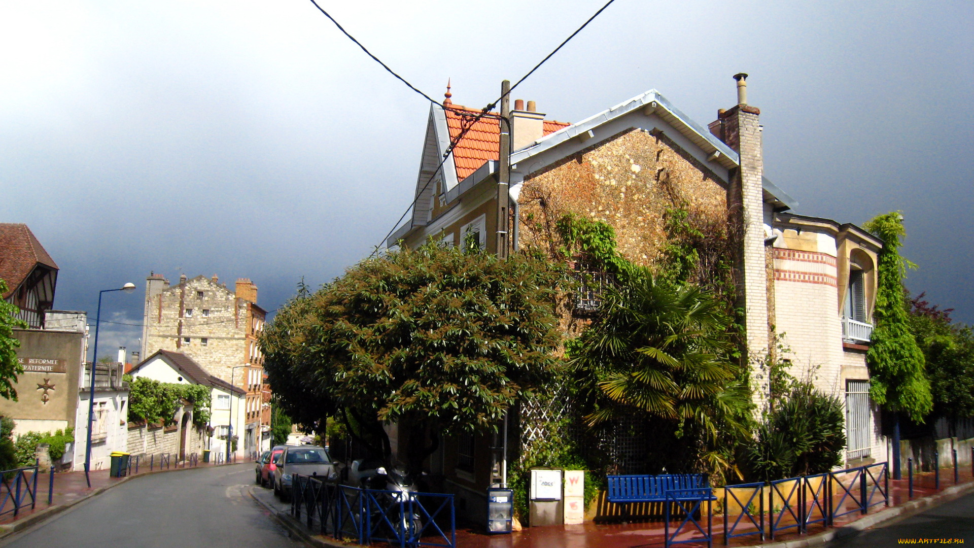 города, улицы, площади, набережные, дома, деревья