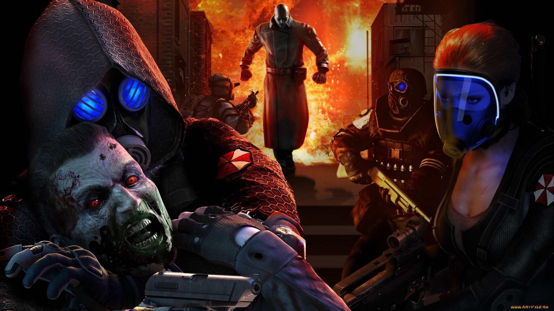 resident, evil, operation, raccoon, city, видео, игры, orc