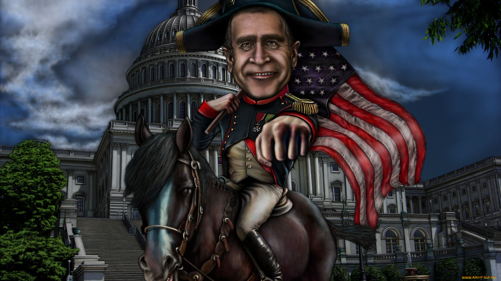 43, рассадник, демократии, юмор, приколы, флаг, буш, америка