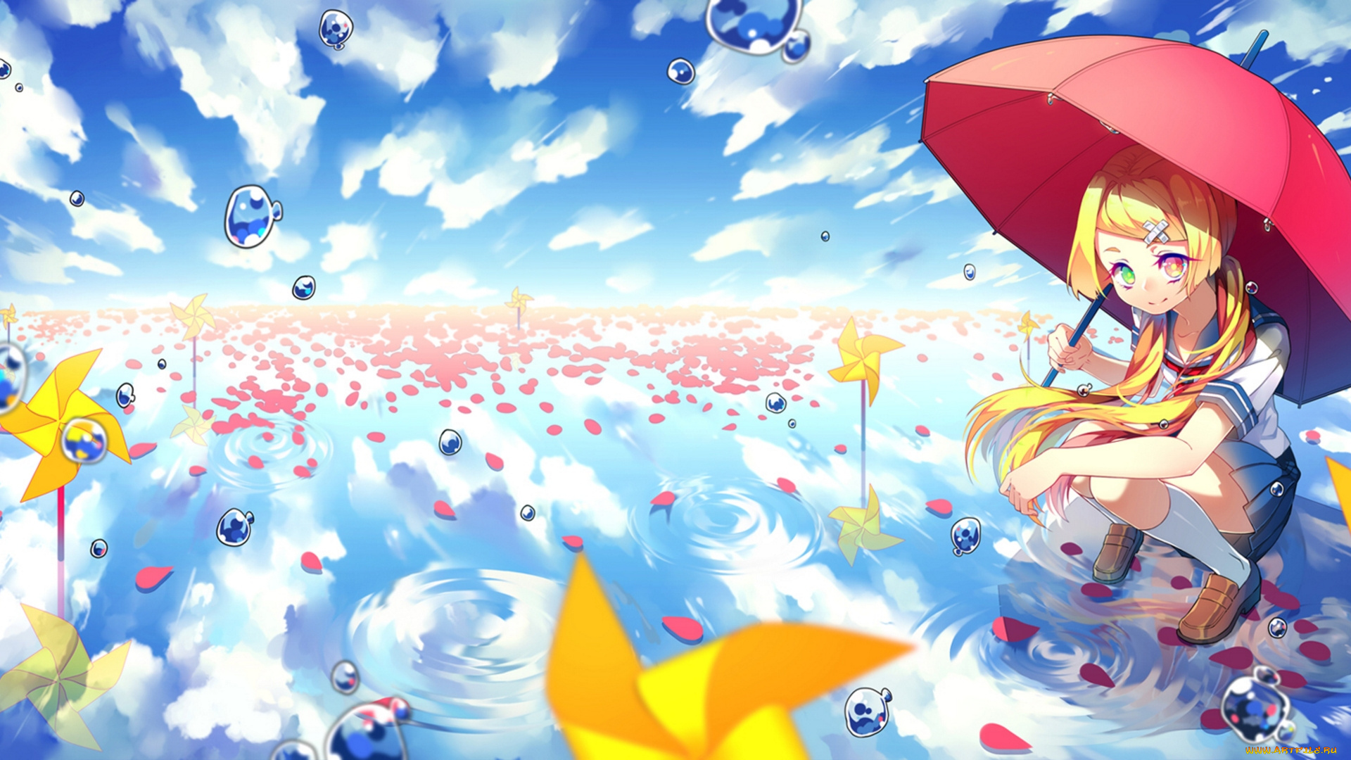 аниме, *unknown, другое, зонтик