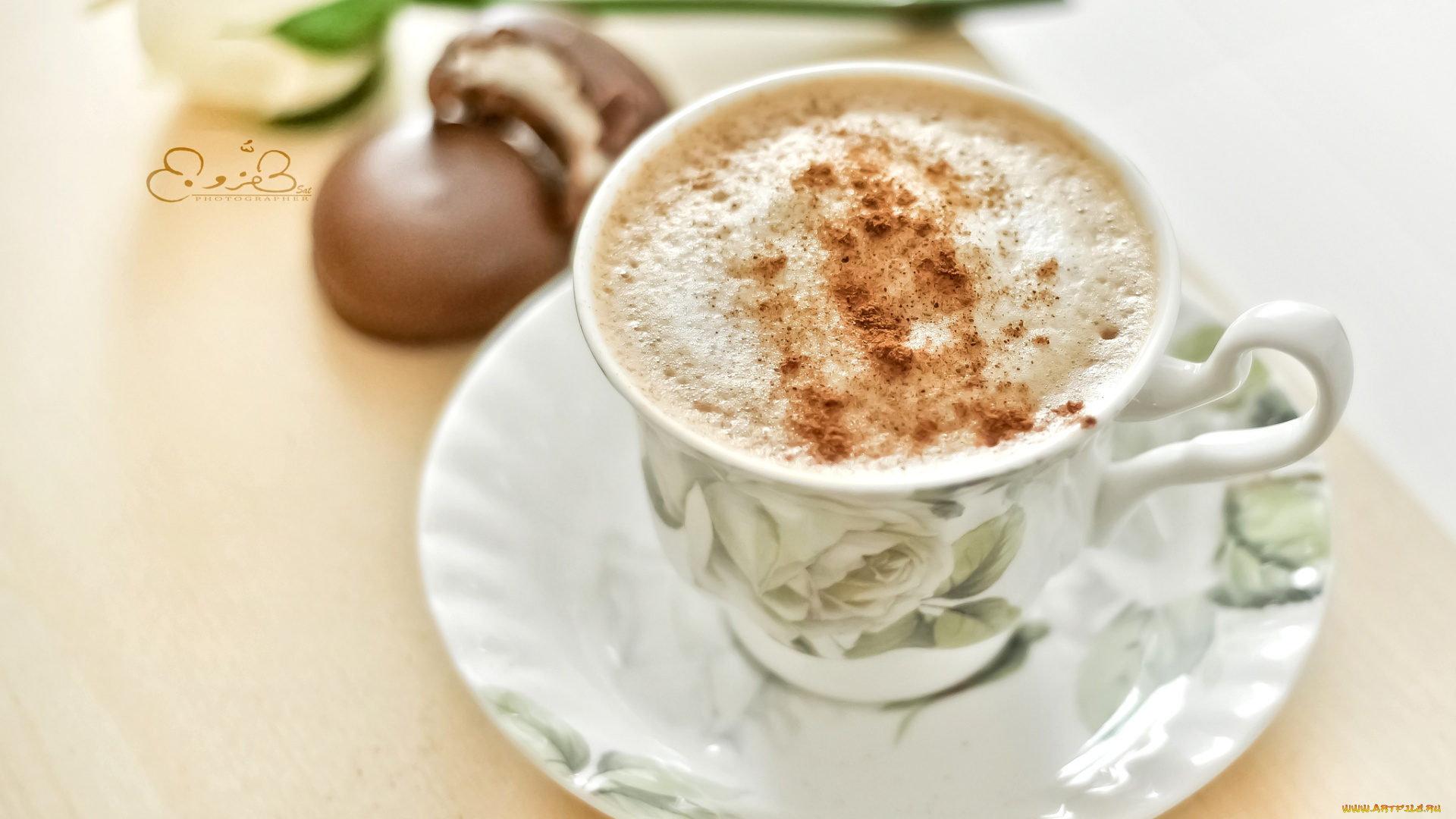 еда, кофе, кофейные, зёрна, чашка, пенка, корица