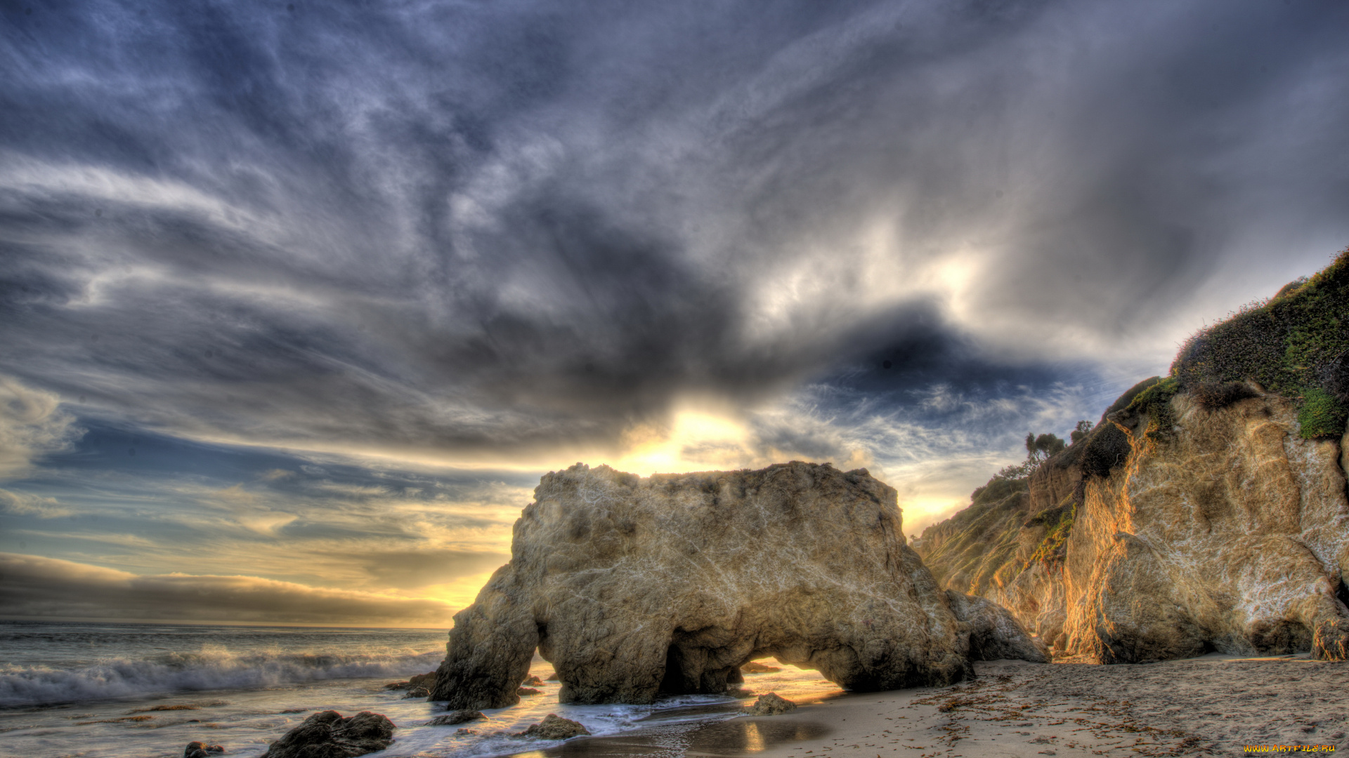 malibu, california, природа, побережье, океан