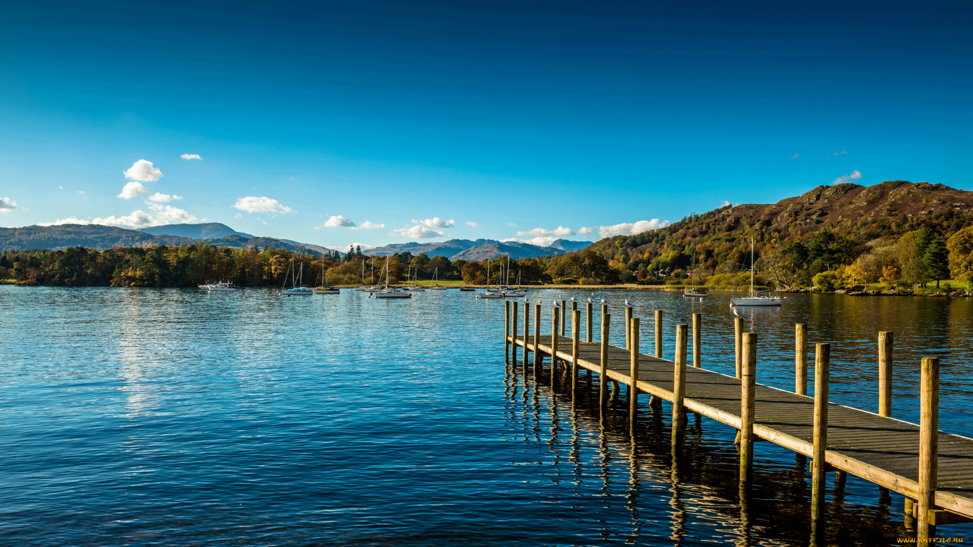 озеро, уиндермир, ambleside, англия, природа, реки, озера