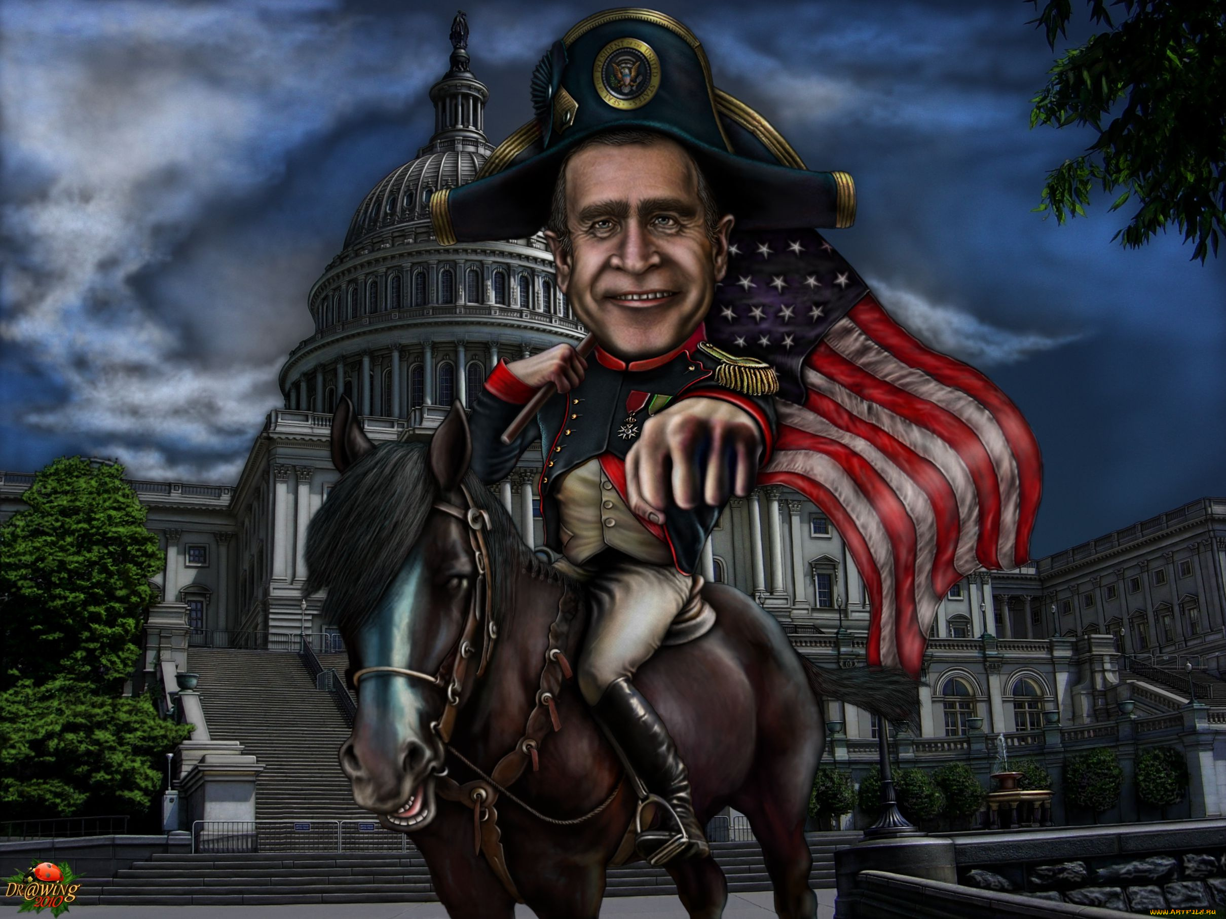 43, рассадник, демократии, юмор, приколы, флаг, буш, америка