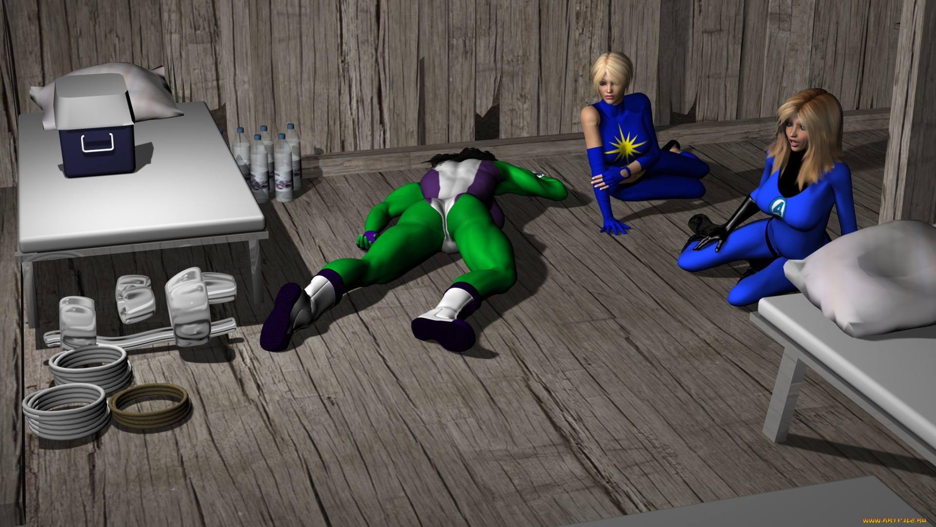 3д, графика, fantasy, , фантазия, девушки, комната